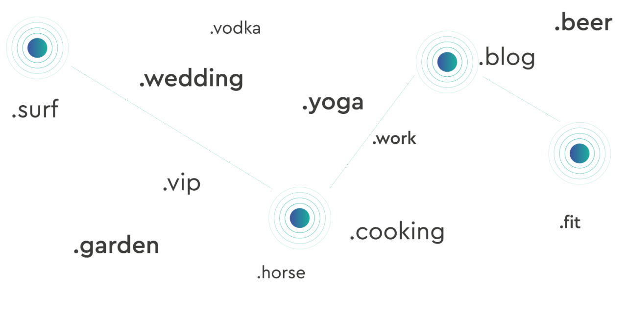 Generic TLDs diagram showing examples of generic tlds