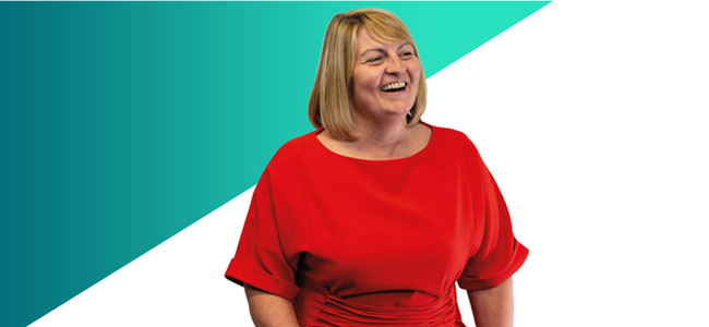 Leadership & management training Smiling Nominet staff member