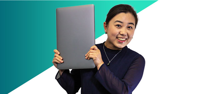 Personal development Smiling Nominet staff member