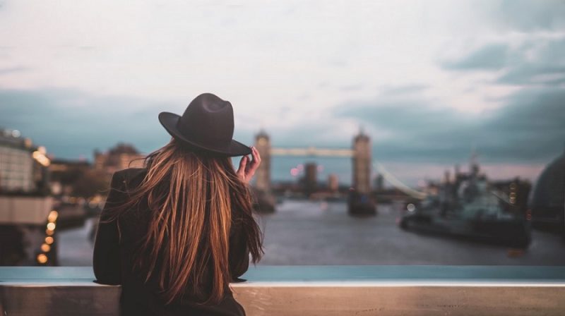 Critical Digital Services woman stood in front of London skyline