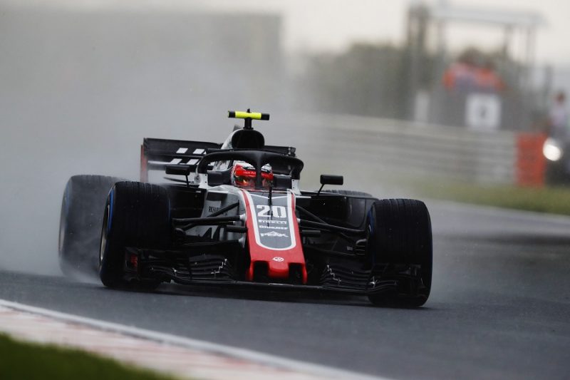Haas speed Haas F1 car driving fast