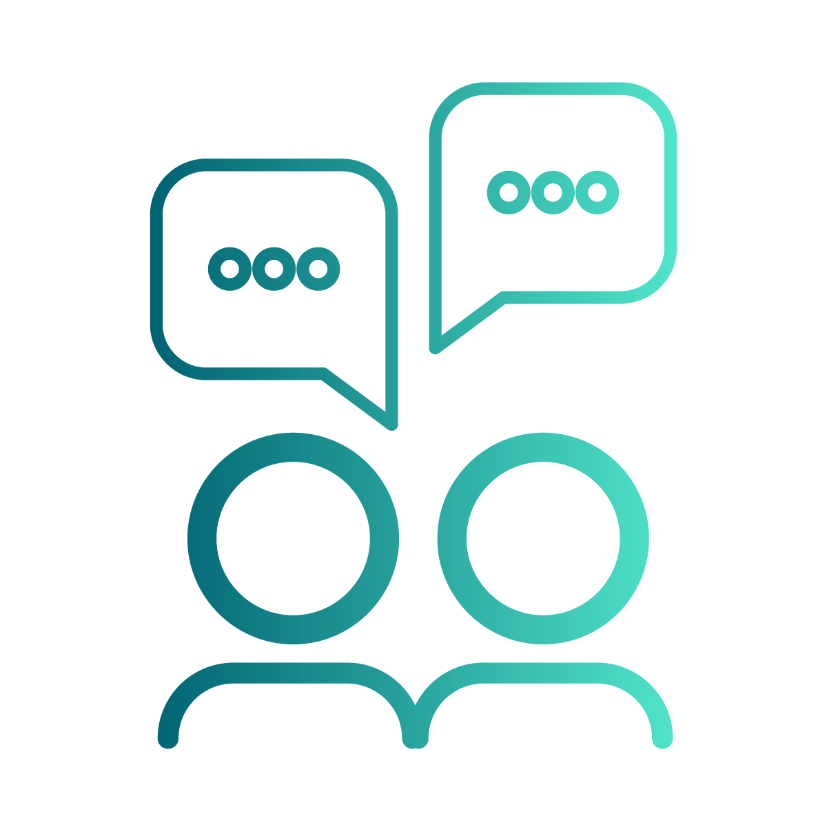 Two people speaking icon